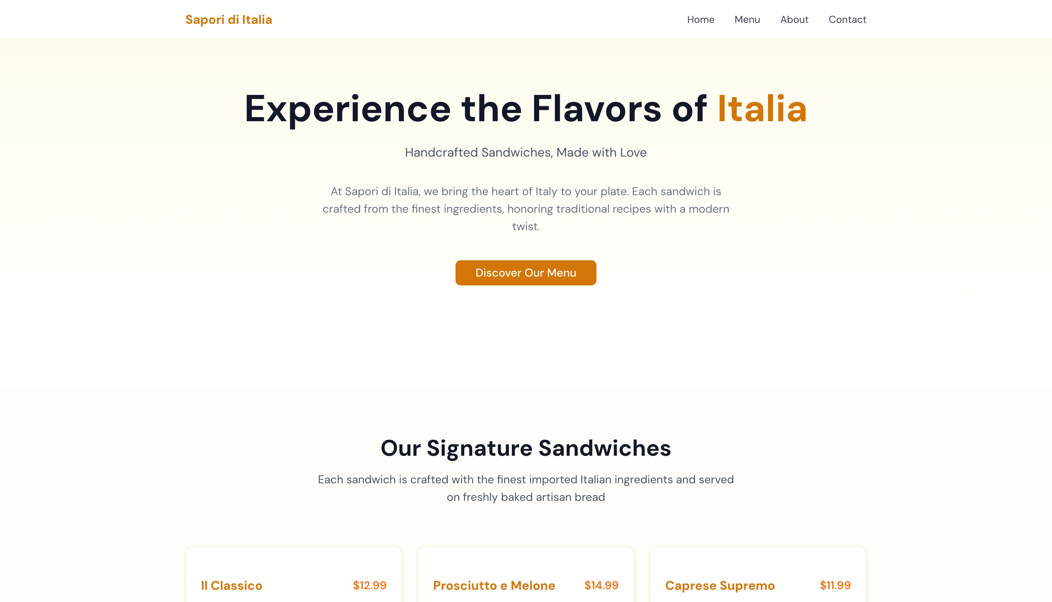 Sapori di Italia website